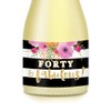 40th Birthday Party Mini Champagne Wine Bottle Labels Forty &