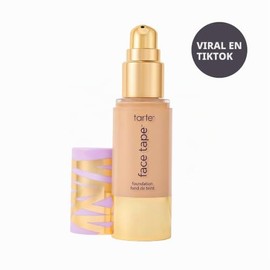 Tarte Face Tape Foundation – Maquillaje impermeable de cobertura completa, hidratante y suavizante, acabado mate natural para base cómoda a prueba de 