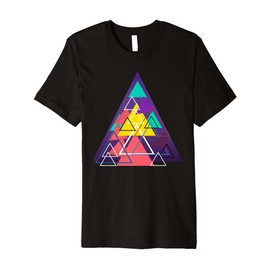 Triangle Abstract Geometric Art Design Premium T-Shirt