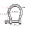 2 Pcs 3/8 Inch Screw Pin Anchor Shackle, MYYZMY 304
