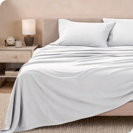 Bare Home Super Soft Fleece Sheet Set - Full Size - Extra Plush Polar Fleece, No-Pilling Bed Sheets - All Season Cozy Warmth (Full, White)