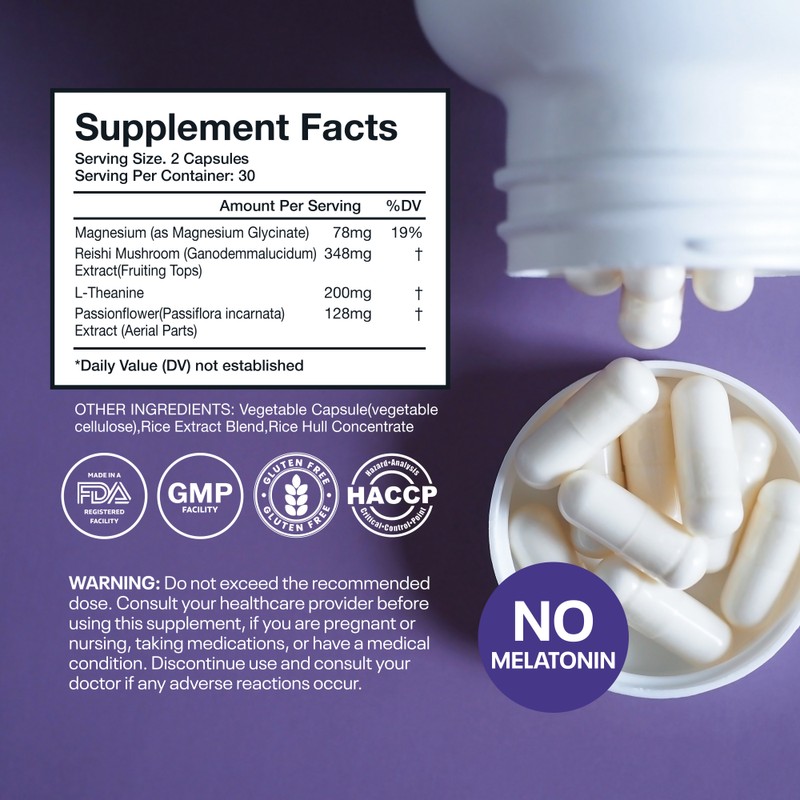 Wellsgoing Sleep Support Supplement, Herbal Blend with Magnesium Glycinate, L-Theanine,