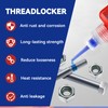 Thread Lock Blue and Red, Threadlocker Medium and High Strength,