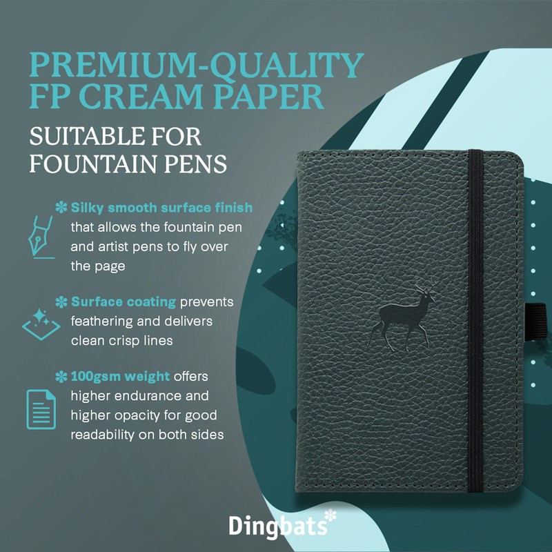 Dingbats* - Wildlife Squared Pocket Notebook A6 - PU Leather