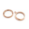 Vintageparts Rose Gold 30mm Stainless Steel Glass Locket with Screw