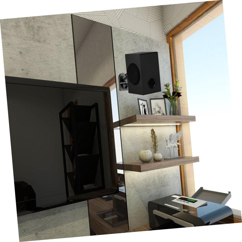 MERRYHAPY Djustable Angle Speaker Stand Wall or Ceiling Mount Stainless