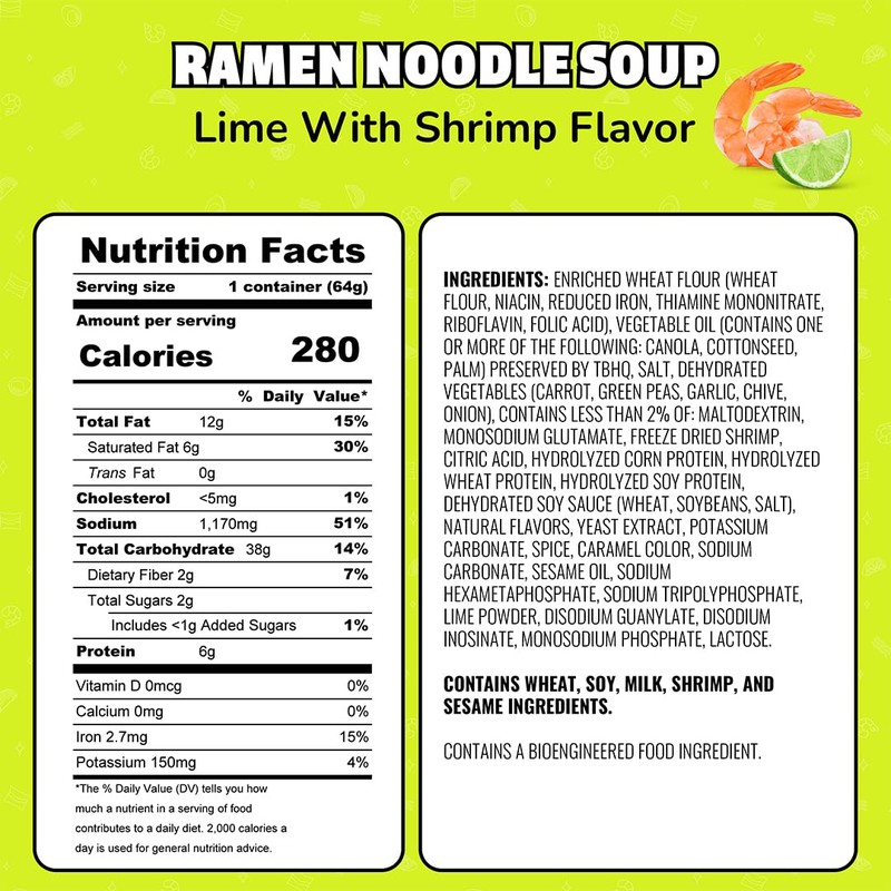 Maruchan Instant Lunch Ramen Noodles, Lime Flavor with Shrimp –