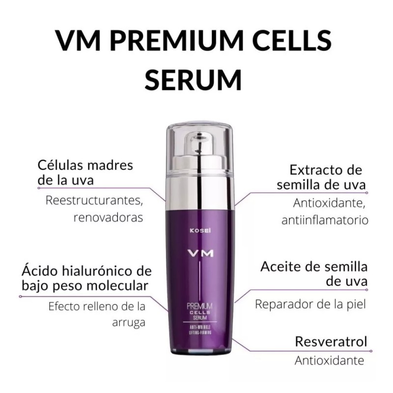 Kosei Serum Anti Age Kosei Vm Premium Cells Ácido Hialurónico