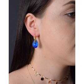 MŚ 1997 MENNICA ŚWIDNICKA Earrings 925 Silver with Necklace Women's Set – Gold-Plated 24 K – High-Quality Zircons – Jewellery Chain Women's Earrings Set with Necklace Ideal Gift Idea, Sterling Silver,