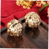 KONTONTY Chinese Walnut Exercise Balls Hand Grip Strengthening Balls Brass