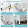 4Pcs Adjustable Furniture Legs Silver Metal Sofa feet Aluminum Alloy