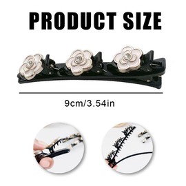 Tadipri Pack of 5 Hair Clips with 3 Clips Hummingbird Hair Clip with Crystal Flower Braided Hair Clip for Women Girls Fashionable Double Layer Hair Clip Duck Beak Hair Clip