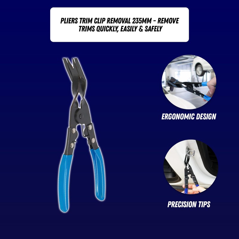 Dapetz ®235mm Pliers for Trim Clip Removal – Carbon Steel,