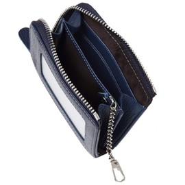 Shoebill Pass Case, Commuter Purse, Coin Purse, Men's, Women's, Coin Case, Leather, Genuine Leather, Key Chain, navy