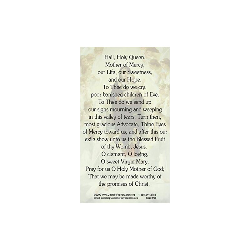 Keeping God in Sports Hail Holy Queen Prayer Card (10-pack)