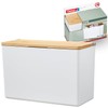 tesa® Baboo XL Bathroom Organiser with Bamboo Lid, Matt White,