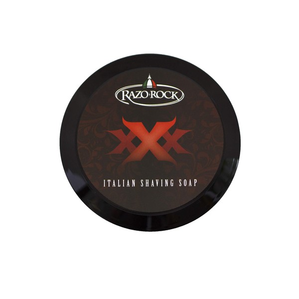 RazoRock XXX Italian Shaving Soap: Artisan Made Shaving Soap for Men - Tallow Based Shave Cream Soap for Wet Shaving - Rich, Creamy Lather and Classic Italian Barber Shop Scent - 5 Fl Ounces (150 ML)