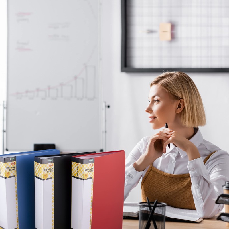 D.RECT Display Book PP A4 20 Sleeves Display Folder Solid