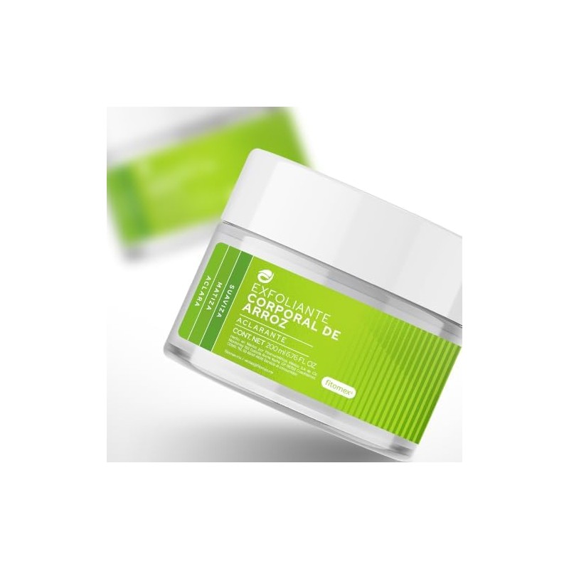 Exfoliante Corporal de Arroz, Aclarante Natural, 200 ml