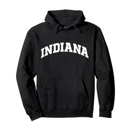 Indiana Hoodie, College University Text Style Design Pullover Hoodie