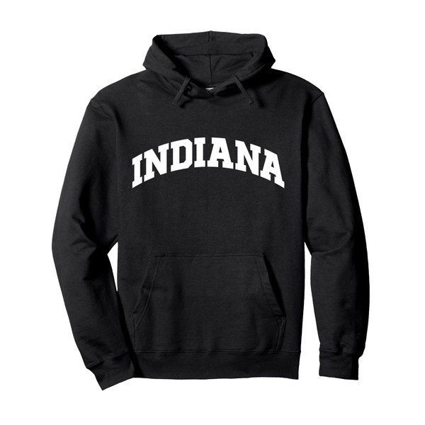 Indiana Hoodie, College University Text Style Design Pullover Hoodie