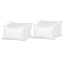 Hometex Throw Pillow Insert 12" x 16" Polyester Filled Standard Cover (6 Pack)
