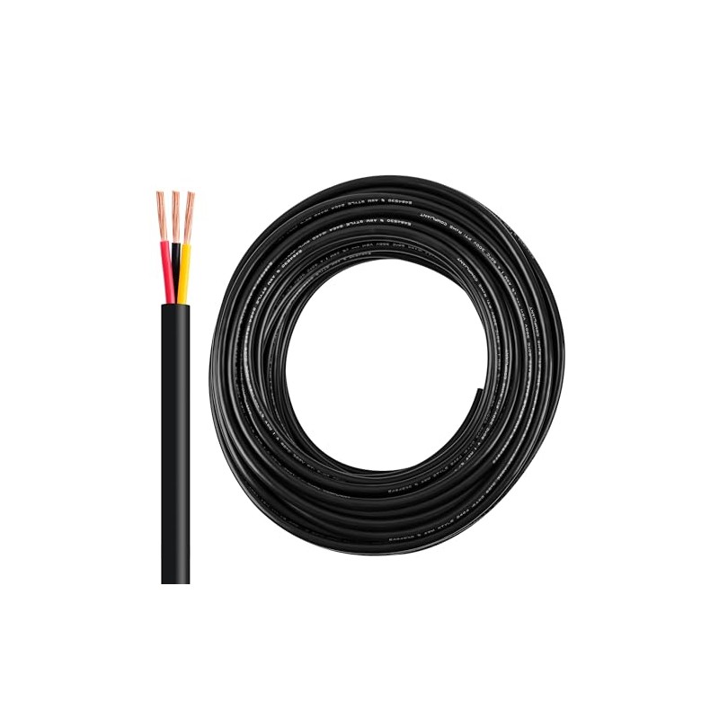 20 Gauge Wire 3 Conductor,20 AWG Electrical Wire Stranded PVC