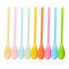 10-Piece Plastic Spoon Set, Multi-Color Plastic Spoons, Long Plastic Egg