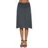 EXCHIC Women's Elastic Waist Plain A-Line Yoga Skirt - Slate,