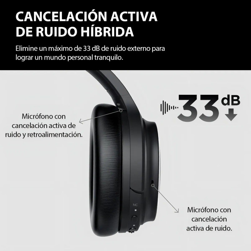 Auriculares inalmbricos Cowin Se7d y 30 horas de reproduccin, Over-ear