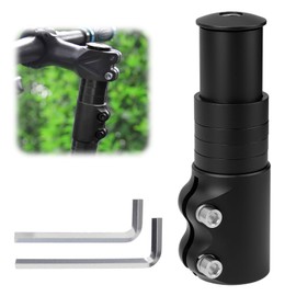 Bike Stem Riser Handlebar Extender 120mm,Aluminium Alloy Bicycle Fork Stem Adapter with Hex Keys for 1-1/8" 28.6mm Adjustable Mountain Bicycle Raiser Extension handlebars for MTB Road BMX Black