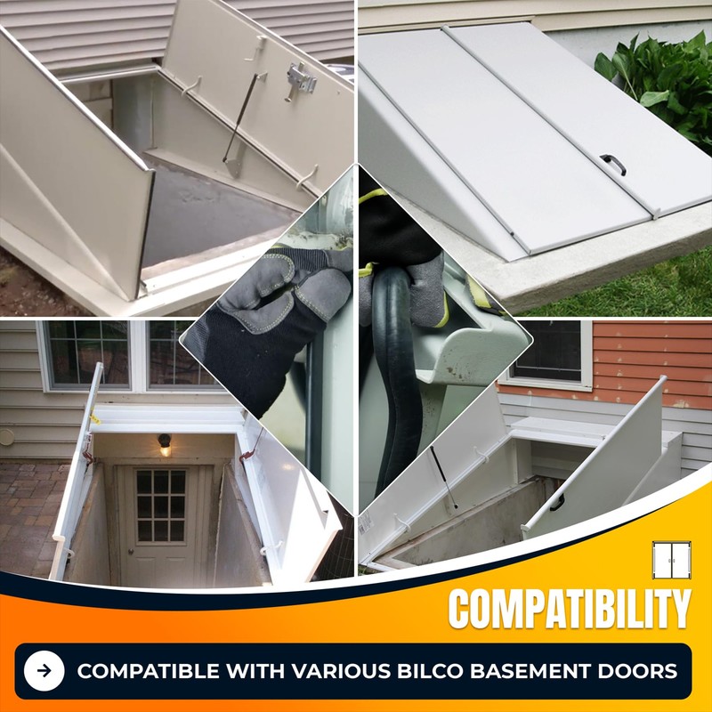 for Bilco Basement Door Weatherstrip Kit (4 Cap Seal Pad,1