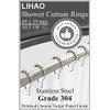 LIHAO 12Pcs Cortina de Ducha de Acero Inoxidable