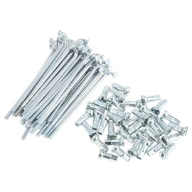 RATCHROLL 1 Set Universal Bicycle Spokes 12G 67mm Length Bike Wheel Spokes Nipple Silver Tone Carbon Steel Galvanized