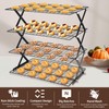 2/3/4-Tier collapsible cooling rack for baking,Folding Cooling Grid,Adjustable Stackable Roasting