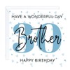 brother Happy 30th Birthday Card 30 age (envelope Included)