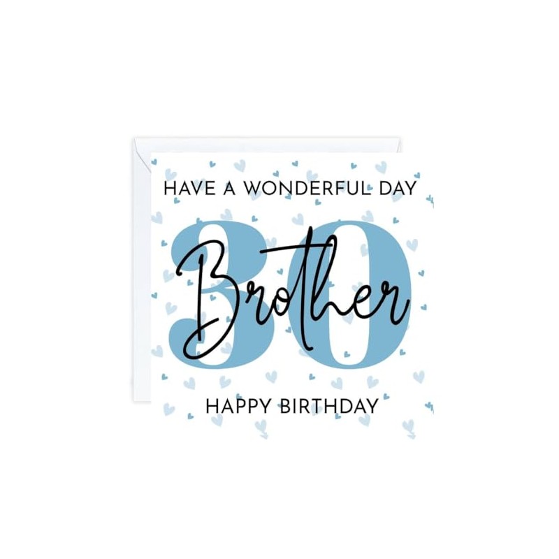 brother Happy 30th Birthday Card 30 age (envelope Included)