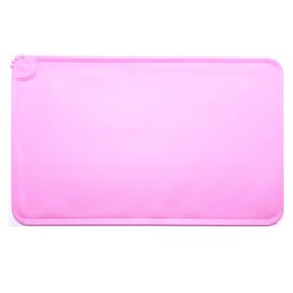Pet Meal Mat, Feeding Mat, Waterproof, Anti-Slip, For Dogs, Cats, 18.9 x 11.8 inches (48 x 30 cm), (Pink)
