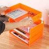 Gelite Acrylic File Organizer for Desk 4 Tiered Stackable Letter