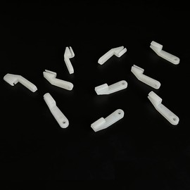 10PCS RC Airplane Plastic Swing Keepers Fits 2mm Rod for RC Plane Aircraft DIY Model Plane Replacement Parts (2mm White)