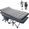 75inch Folding Camping Cot Heavy Duty Sleeping Bed Mattress W/Carry