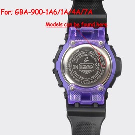 Watch Strap Compatible with Casio GBA900 GBA-900 GBA900UU-5A GBA-900CB Men's Watch Replacement Band Sport Bracelet (Black)