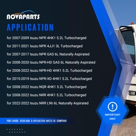 NOVAPARTS Side Door Mirror Right Passenger Side 8980493140 for 2007-2023 Isuzu NPR NPR-HD NPR-XD NQR NRR Truck Mirrors