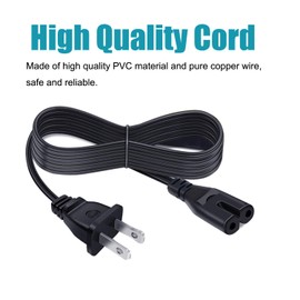 8ft Power Cord Replacement for Klipsch SW-350 1010438 SW-450 1010439 Powered Subwoofer AC Cable 2 Prong Power Cord