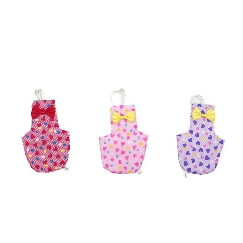 3 PCS Cute Birds Suit Parrots Holiday Reusable Heart Pattern