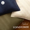 Foindtower Pack of 2, Decorative Linen Soild Throw Pillow Covers