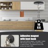 Aicharynic Pack of 6 Magnetic Hooks, Black, 43 mm Thick