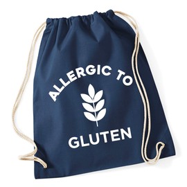 Hippowarehouse Allergic to Gluten Drawstring Cotton School Gym Bag 37cm x 46cm, 12 litres