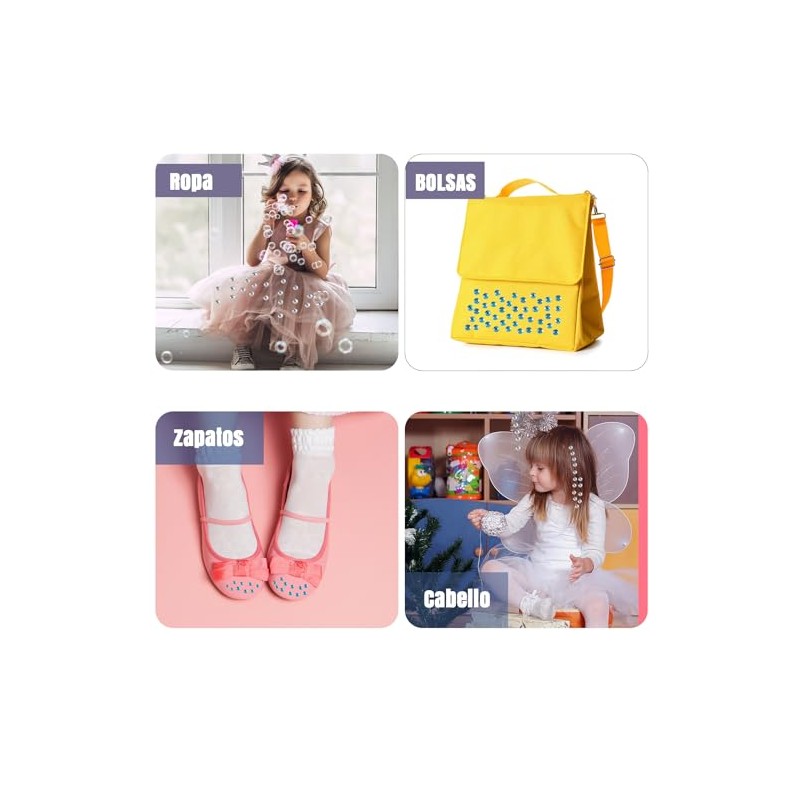Kit de Cabello para Niñas con 360 Gemas -Brillos para