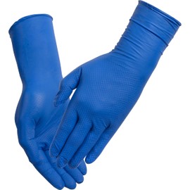 Abena Blue Nitrile Gloves | Medium | Pack of 50 Pairs | Multipurpose Disposable Gloves | DIY Gloves | Suitable as Surgical Gloves and Medical Gloves